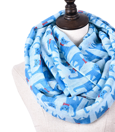 Pañuelo Cuadrado de Seda con Estampado de Gatos - Diseño Artístico Bali - Image 10