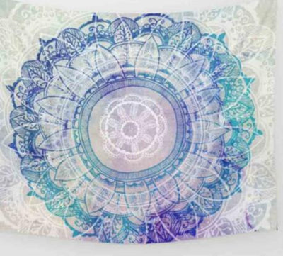 Tapiz Mandala Indio Verde Azul Floral - Manta Multiusos 210x150cm - Image 2