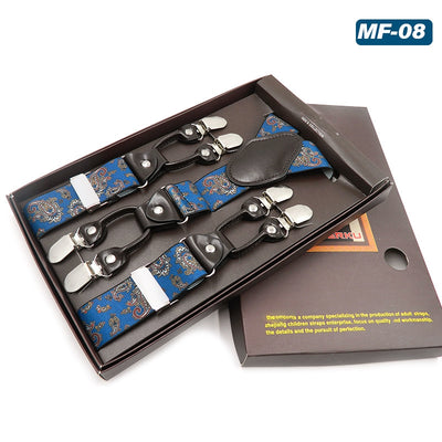 Tirantes Elásticos Multicolor con 6 Clips para Hombre - Image 29