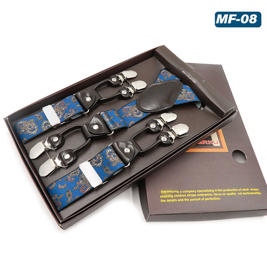 Tirantes Elásticos Multicolor con 6 Clips para Hombre - Image 29