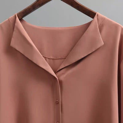 Blusa de Gasa Francesa Manga Larga Suelta y Casual - Image 3