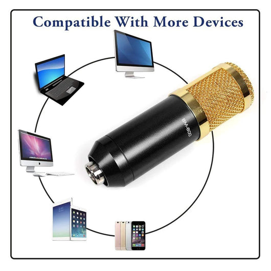 Micrófono Condensador BM-800 Profesional para Streaming y Karaoke con Tarjeta de Sonido USB - Image 5