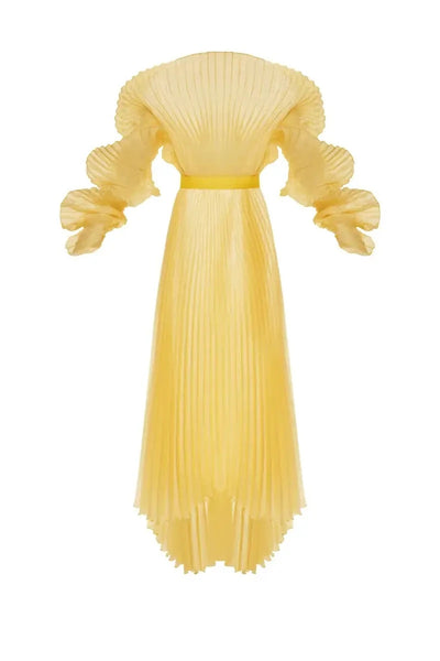 Vestido Largo Plisado Transparente para Embarazadas con Vientre Pronunciado - Image 8