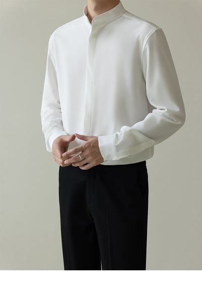 Camisa de Negocios Moderna Hombre Corte Coreano Antimanchas sin Arrugas - Image 19