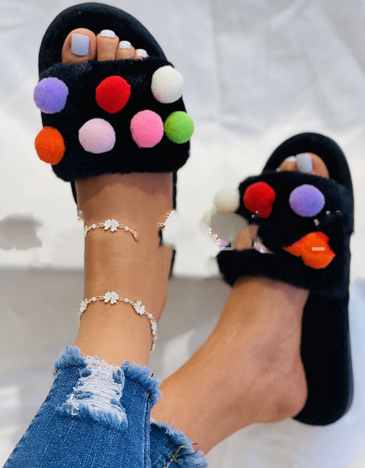 Pantuflas Cómodas de Felpa para Mujer Talla Grande - Uso Interior y Exterior