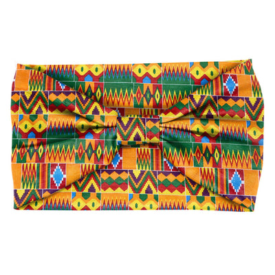 Banda Elástica Estampado Africano para Cabello - Diadema Deportiva Ancha Mujer Yoga - Image 5