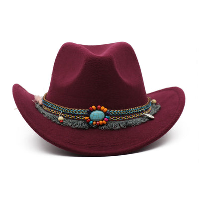 Sombreros Vaquero de Fieltro Enrollado Unisex - Image 3