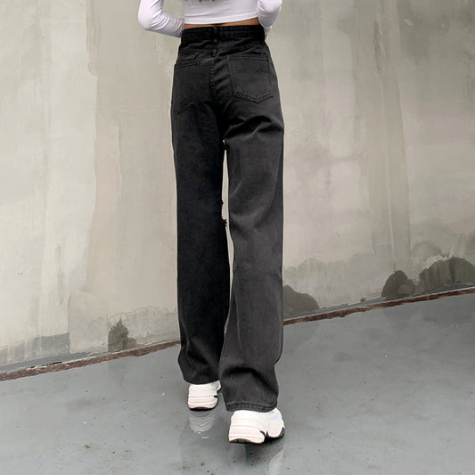 Jeans Casual Rotos con Bordes Crudos para Mujer - Estilo Trendy y Sexy - Image 2