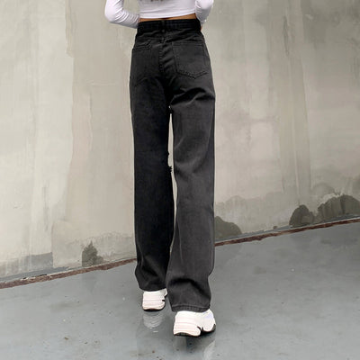Jeans Casual Rotos con Bordes Crudos para Mujer - Estilo Trendy y Sexy - Image 2