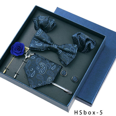 Set de 8 Piezas Accesorios Formales para Hombre - Corbatas, Moños y Pañuelos - Image 6