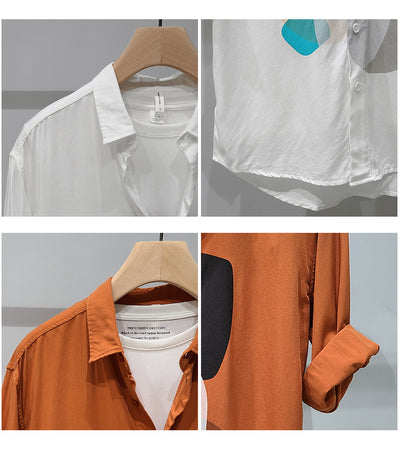 Camisa Casual de Solapa con Estampado para Hombre - Image 6