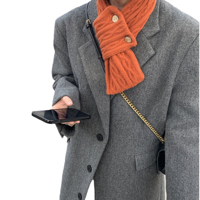 Pañuelo Liso Pequeño para Mujer - Estilo Coreano Otoño Invierno - Image 5