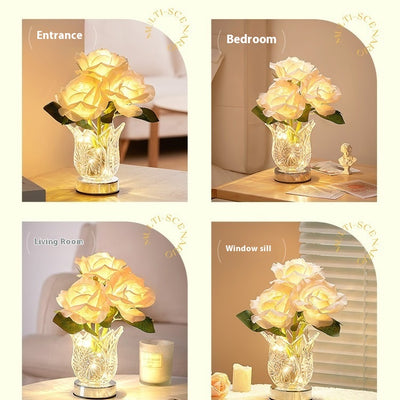 Lámpara de Mesa Flores de Cristal para Dormitorio - Image 5
