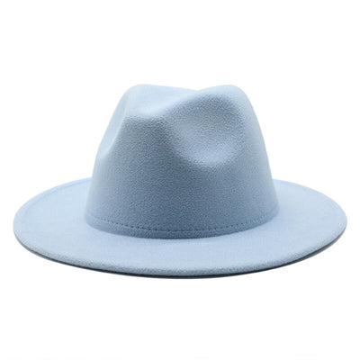 Sombrero Jazz de Ala Ancha para Mujer - Elegante Gorro de Lana Negra - Image 17