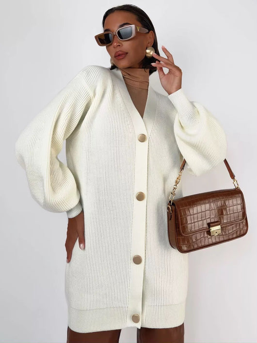 Cardigan Tejido Suelto Cuello V - Diseño Versátil para Otoño - Image 16