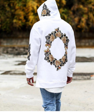 Sudadera con Capucha y Bordado en Forro Polar