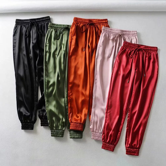 Pantalones con Cintura Elástica y Cordón Ajustable