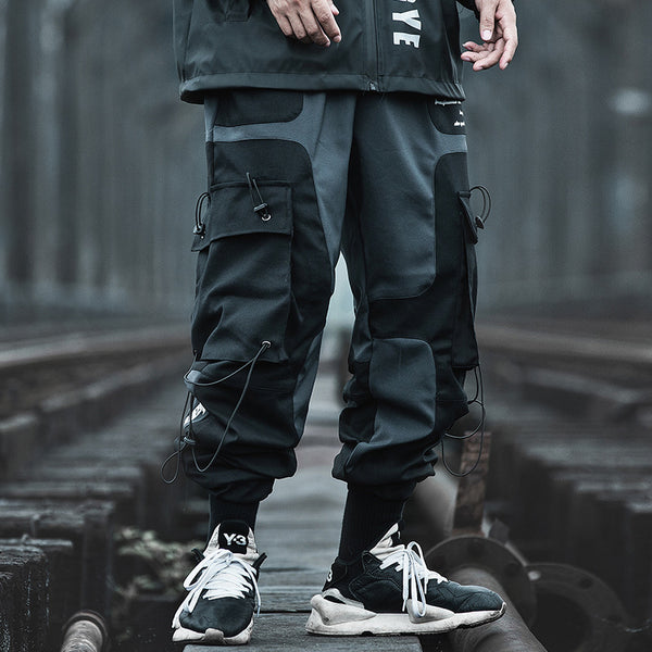 Pantalones Harem Funcionales Overol Viento Negro Marca Trend Fashion