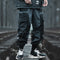 Pantalones Harem Funcionales Overol Viento Negro Marca Trend Fashion