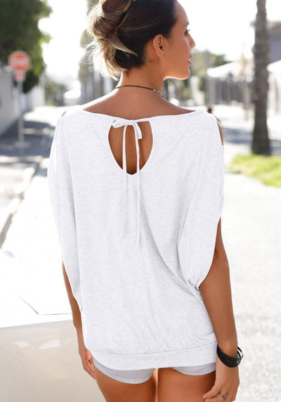 Playera Suelta con Estampado de Mariposa y Letras - Image 4