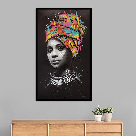 Cuadro Lienzo Mujer Africana con Turbante - Image 5