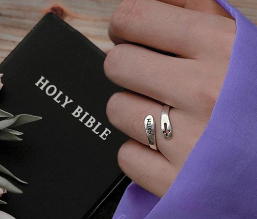 Anillo de Cruz FAITH en Plata de Ley - Image 5