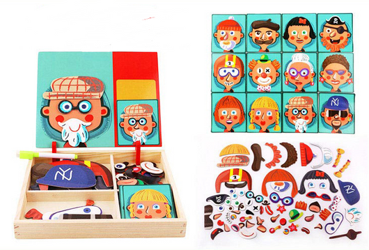 Juego Magnético Montessori con Caja Puzzle de Madera y Dibujos Educativos - Image 12