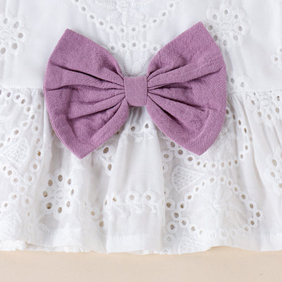 Conjunto de Short y Blusa Blanca con Volantes y Moño - Image 10