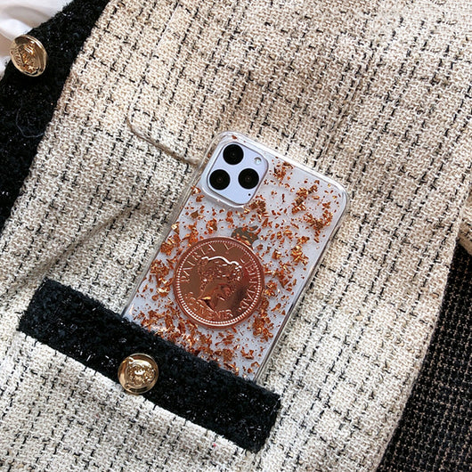 Funda para teléfono con lentejuelas doradas - Image 9