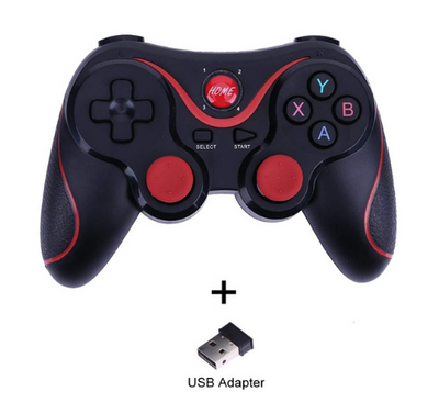 White and red wireless Bluetooth game controller with a black cellphone clip for Android mobile gaming. - Image 15