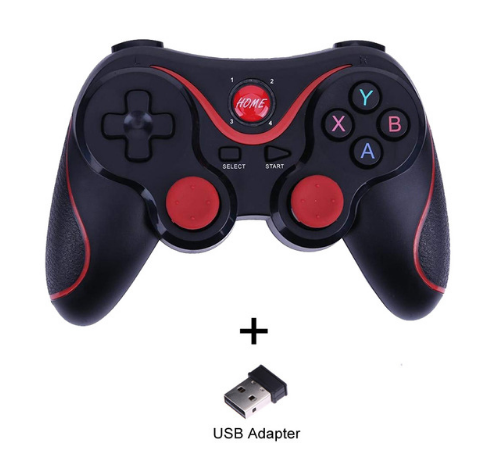 White and red wireless Bluetooth game controller with a black cellphone clip for Android mobile gaming. - Image 15