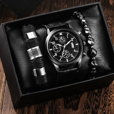 Juego de Reloj Empresarial con Pulsera y Collar para Hombre - Image 5