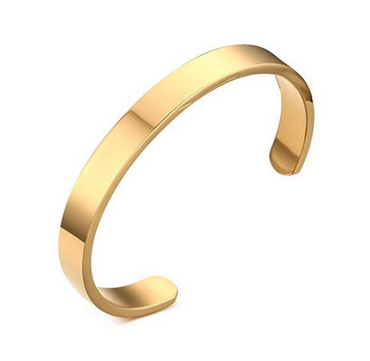 Pulsera de Acero Inoxidable Grabada con Láser - Brazalete Elegante en Forma C - Image 6