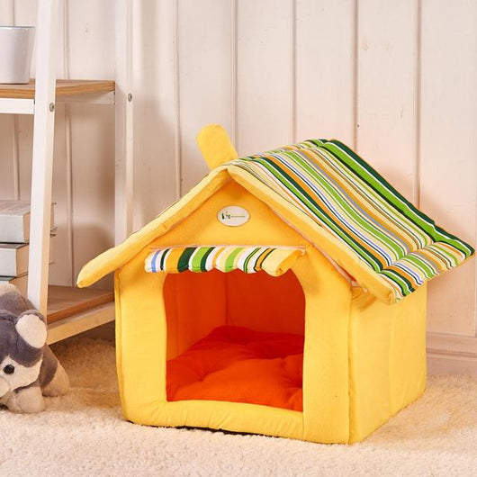 Casa para Mascotas con Funda Removible y Diseño de Rayas - Cama Cómoda para Perros y Gatos Pequeños y Medianos - Image 5