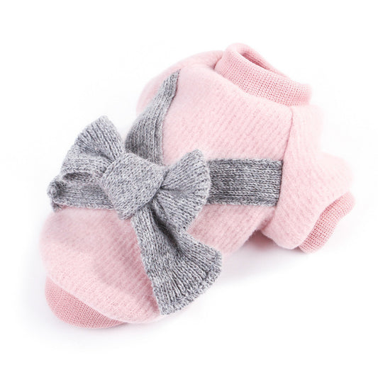 Ropa para Mascotas en Tela Cepillada con Moño - Image 2