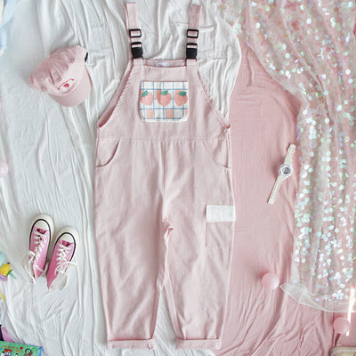 Jumpsuit Femenino Japonés Talle Alto con Estampa de Fresa - Image 11