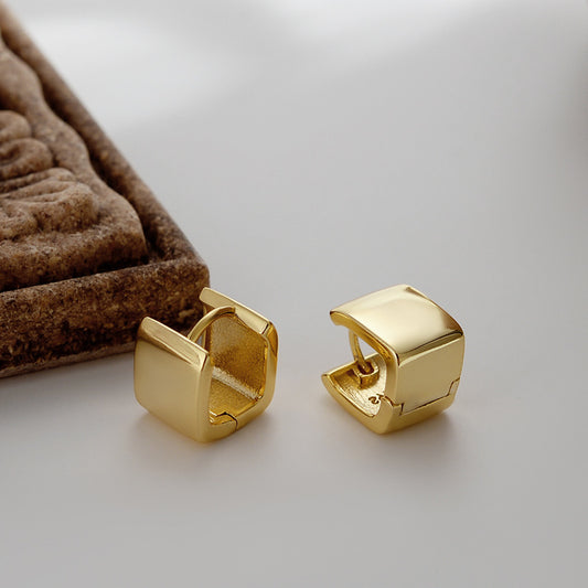 Aretes de Plata 925 Cuadrados Anchos - Joyería Elegante
