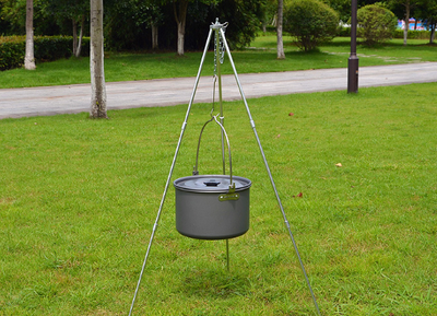 Trípode de Aluminio para Camping - Soporte Colgante de Ollas para Fogata - Image 9