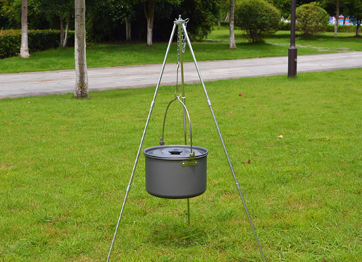 Trípode de Aluminio para Camping - Soporte Colgante de Ollas para Fogata - Image 9