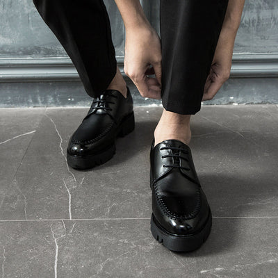 Zapatos de Vestir Británicos para Hombre con Punta Afilada y Plataforma - Image 4