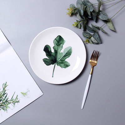 Plato Decorativo Hoja Verde Estilo Nórdico - Image 15