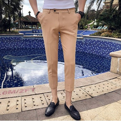 Pantalones Slim Straight Negros Casual Tendencia - Image 4