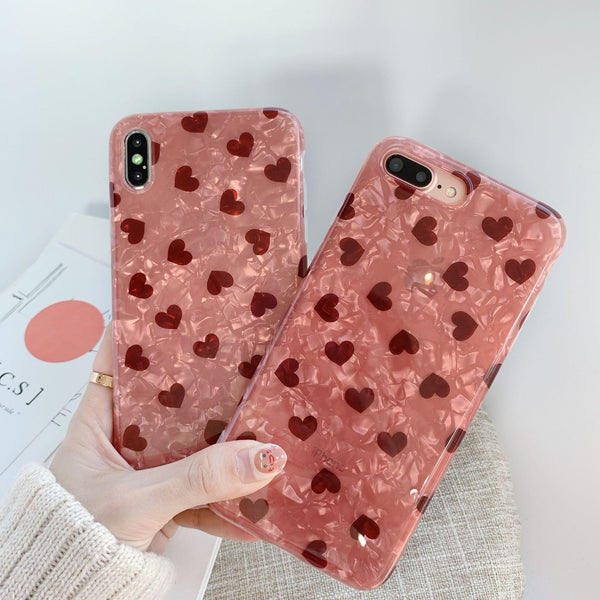 Funda para Celular con Patrón de Conchas - Diseño Romántico para Chicas