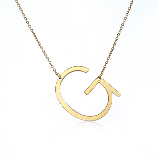 Collar Inicial Acero Inoxidable Chapado en Oro Rosa - Image 9