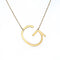Fabulous Rose Dorado Plated Stainless Steel Initial Letter Pendant Necklace Dorado G