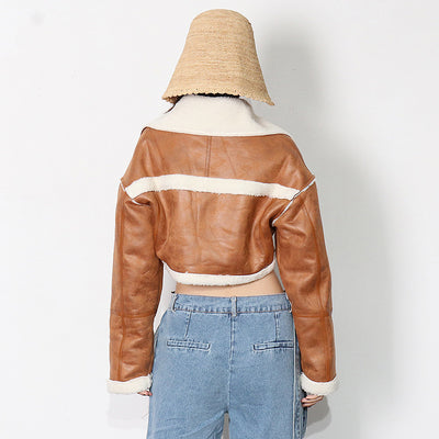 Chaqueta de Cuero con Forro de Velvet para Cordero - Abrigo Grueso y Cálido - Image 10
