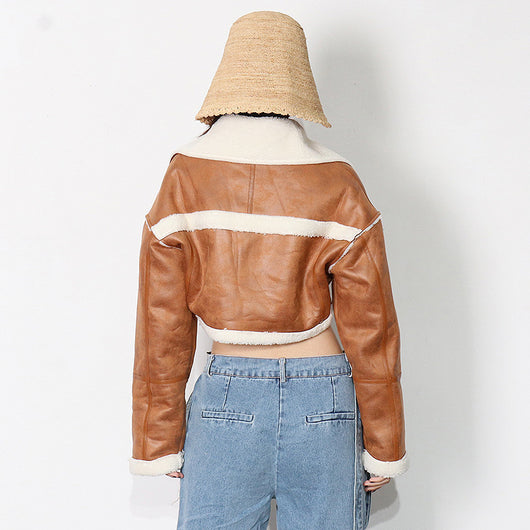 Chaqueta de Cuero con Forro de Velvet para Cordero - Abrigo Grueso y Cálido - Image 10
