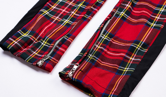 Pantalones Casuales de Cuadros con Cierre para Otoño e Invierno - Image 5