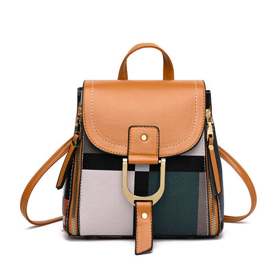 Mochila Cuadriculada para Mujer: Bolsa Escolar y de Viaje - Image 3