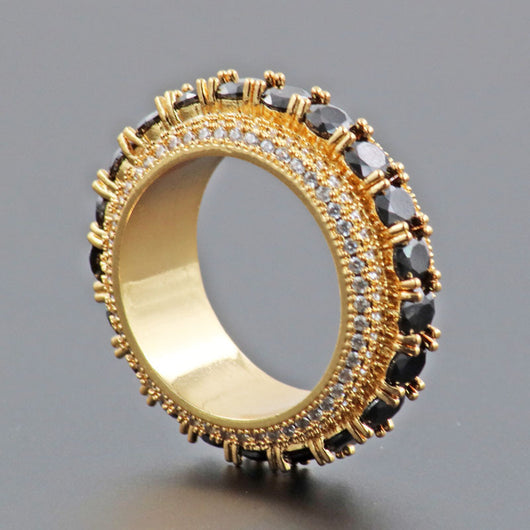 Anillo Hip-hop Giratorio con Diamantes y Circones Micro Incrustados - Image 7